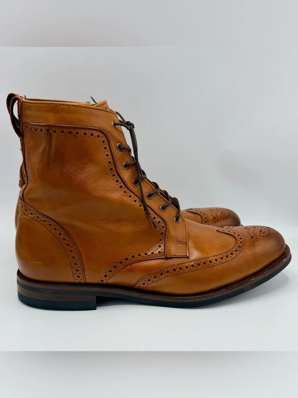 Allen Edmonds Dalton Dress Boots, Brown Walnut Leather 9.5/10 Condition size 12